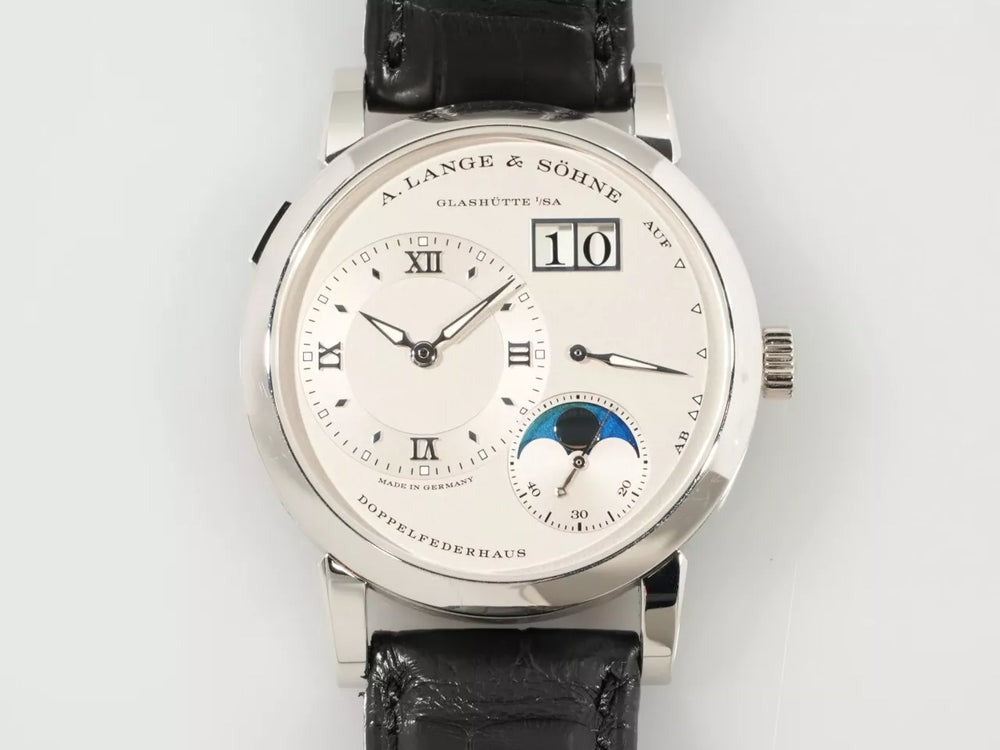 A. Lange &amp; Söhne Lange 1 Moon Phase Ref.192.025 PT Silver Dial