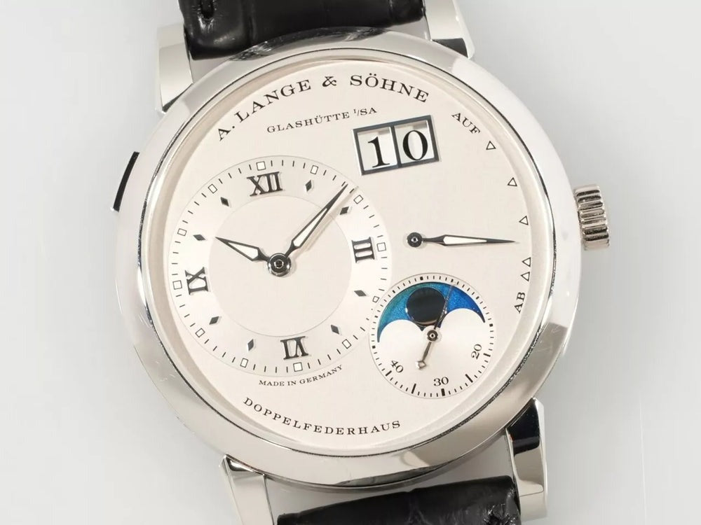 A. Lange &amp; Söhne Lange 1 Moon Phase Ref.192.025 PT Silver Dial