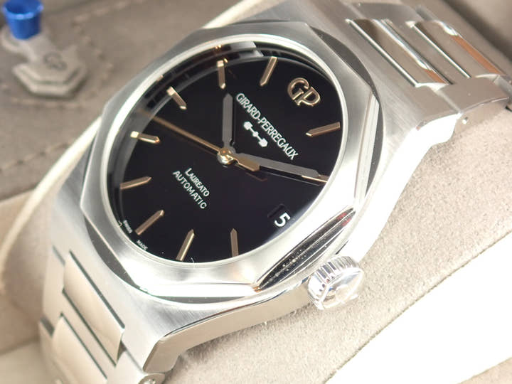 ジラールペルゴ ロレアート Ref.81010-11-635-11A オニキス文字盤 極美品 laureato-16