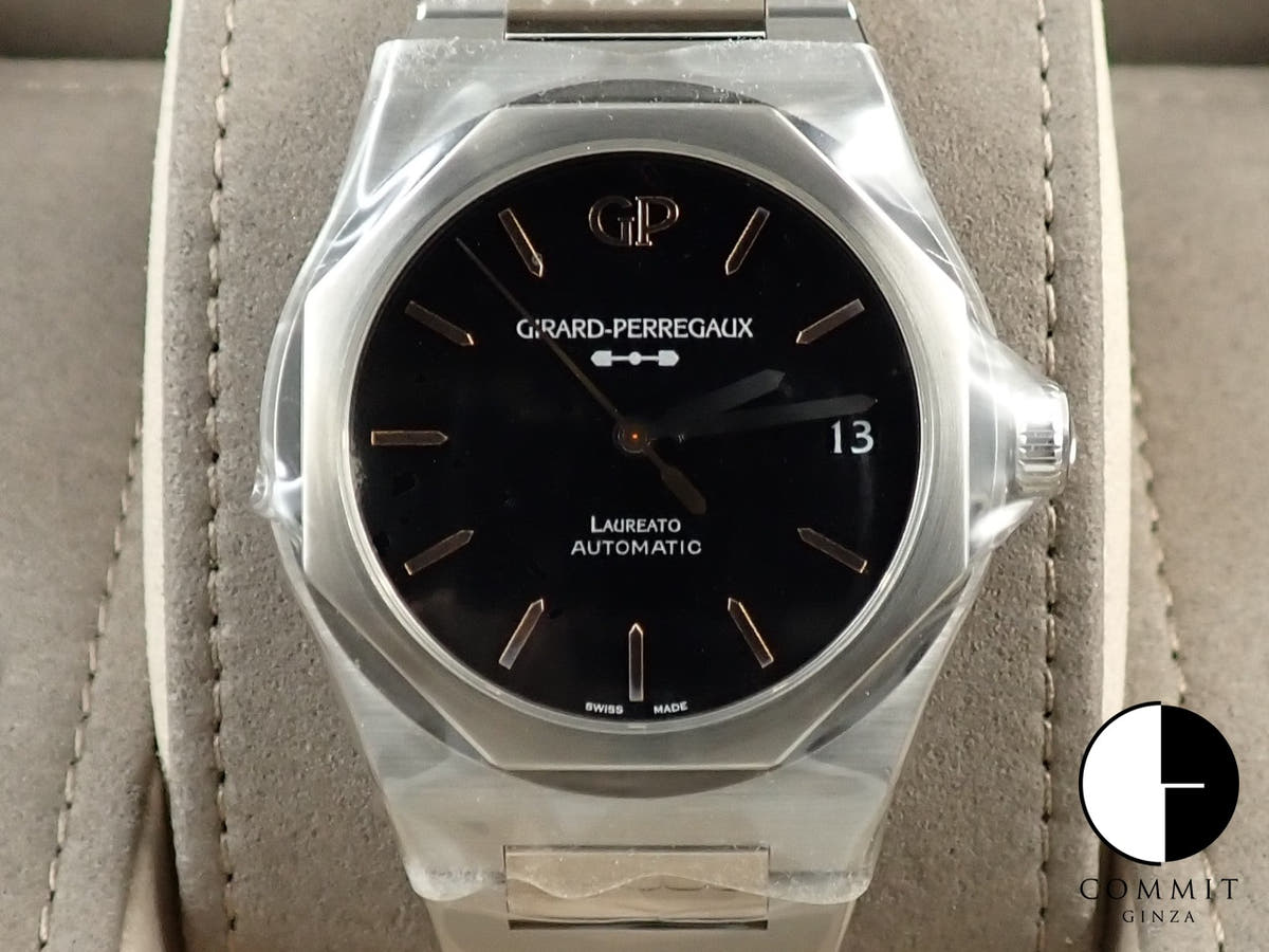 ジラールペルゴ ロレアート Ref.81010-11-635-11A オニキス文字盤 新品 V8P97388