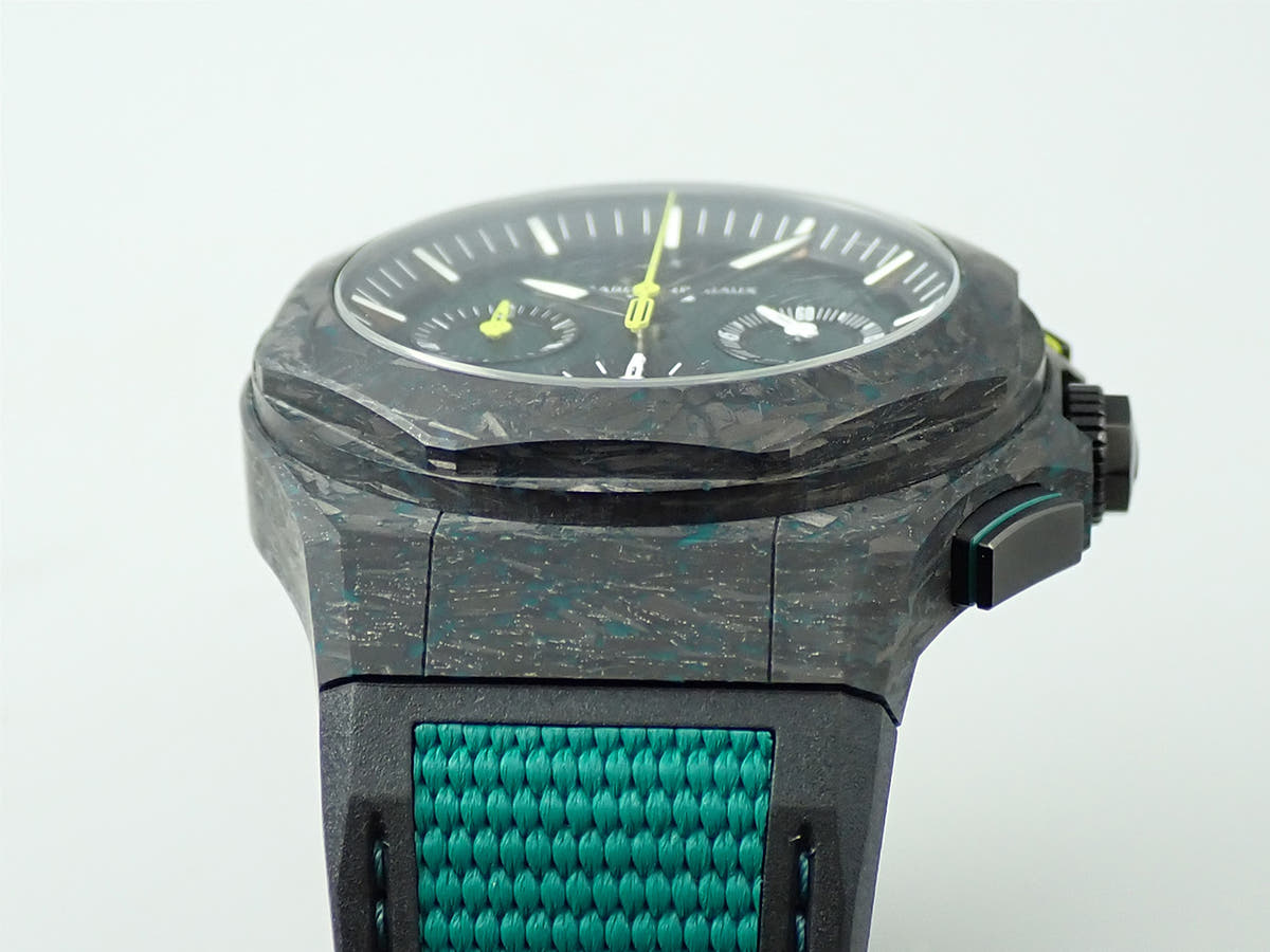 ジラールペルゴ ロレアート アブソルート クロノグラフ アストンマーティン F1 エディション Ref.81060-41-3071-1CX グリーン文字盤 極美品 CU037J26