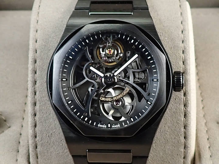 ジラールペルゴ ロレアート スケルトン セラミック Ref.81015-32-001-32A スケルトン文字盤 美品 LWY37X4Y