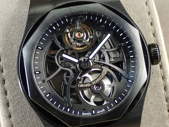 ジラールペルゴ ロレアート スケルトン セラミック Ref.81015-32-001-32A スケルトン文字盤 美品 LWY37X4Y