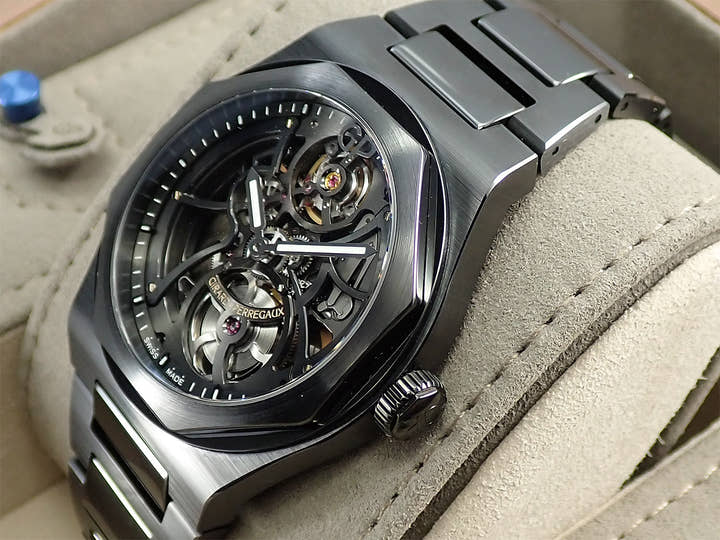 ジラールペルゴ ロレアート スケルトン セラミック Ref.81015-32-001-32A スケルトン文字盤 美品 LWY37X4Y