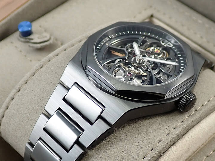 ジラールペルゴ ロレアート スケルトン セラミック Ref.81015-32-001-32A スケルトン文字盤 美品 LWY37X4Y