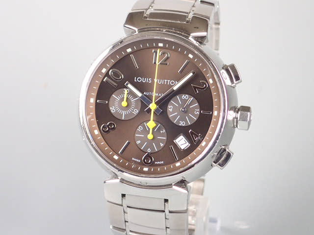 ルイヴィトン タンブール Ref.Q1121 ブラウン文字盤 中古 louis-vuitton