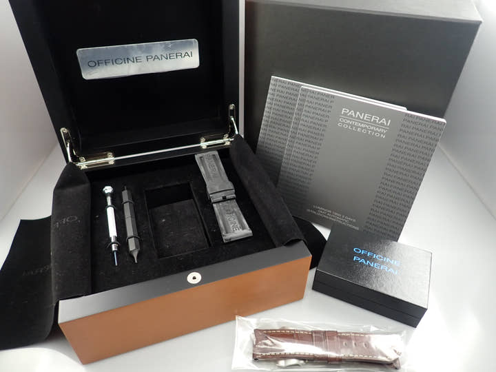 Panerai Luminor 1950 3 Days GMT Ref.PAM00320 Black Dial Used 532ZLLTU