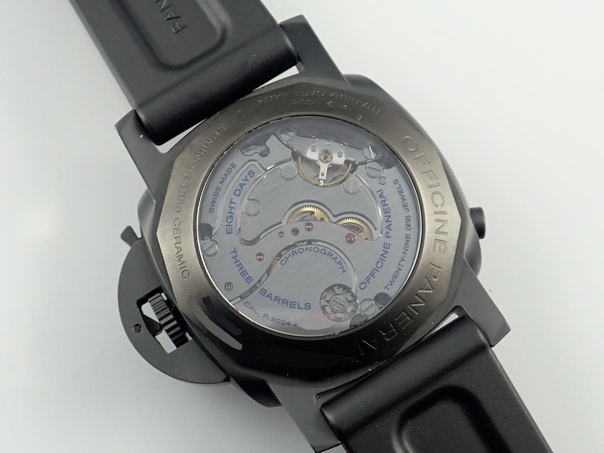 パネライ ルミノール 1950 8DAYSクロノ モノプルサンテGMT Ref.PAM00317 ブラック文字盤 美品 X964KUKM