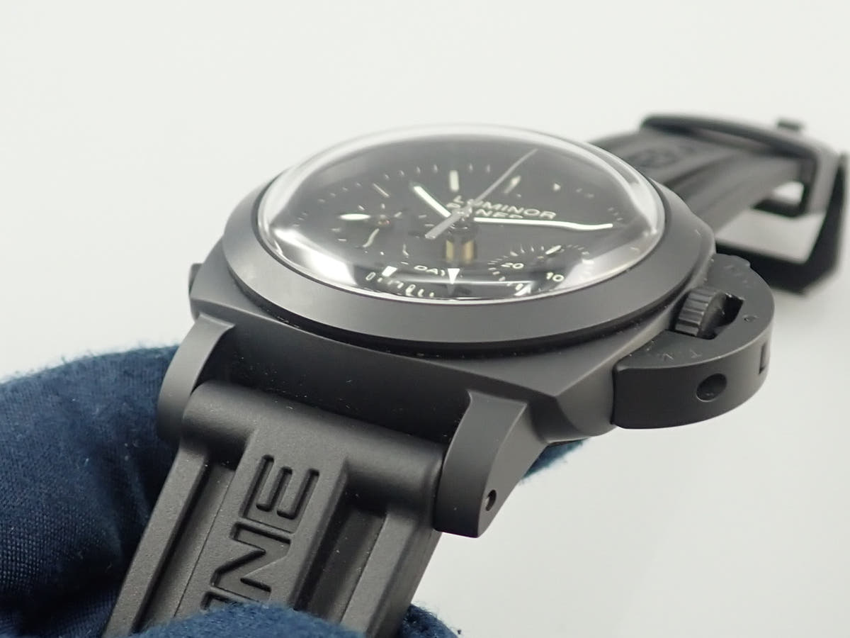 パネライ ルミノール 1950 8DAYSクロノ モノプルサンテGMT Ref.PAM00317 ブラック文字盤 美品 50J0Z865