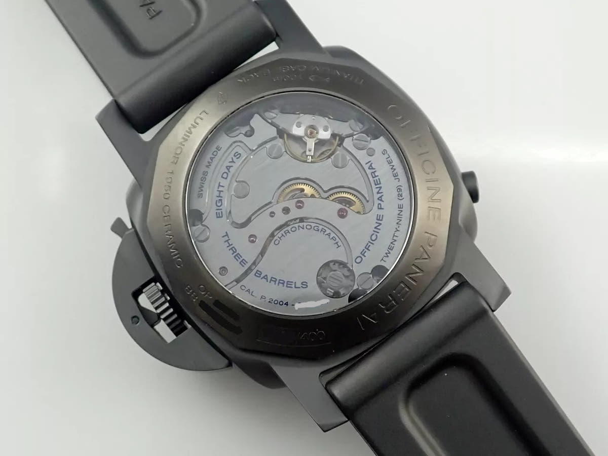 パネライ ルミノール 1950 8DAYSクロノ モノプルサンテGMT Ref.PAM00317 ブラック文字盤 美品 50J0Z865