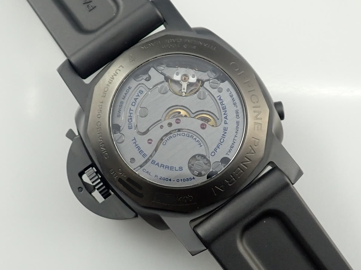 パネライ ルミノール 1950 8DAYSクロノ モノプルサンテGMT Ref.PAM00317 ブラック文字盤 美品 50J0Z865