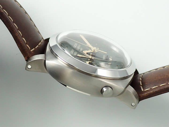 パネライ ルミノール 1950 クロノグラフ モノプルサンテ 8デイズ GMT チタニオ  Ref.PAM00737 グリーン文字盤 中古 S9PR6989
