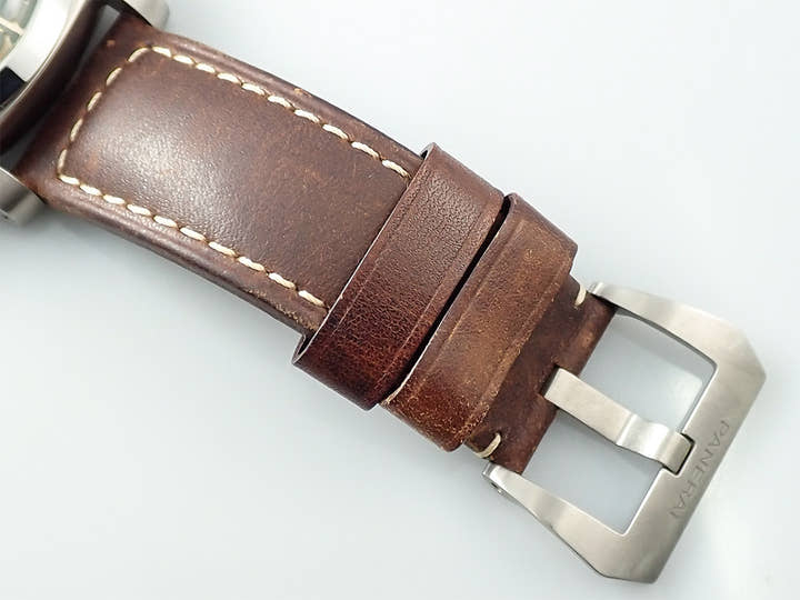 パネライ ルミノール 1950 クロノグラフ モノプルサンテ 8デイズ GMT チタニオ  Ref.PAM00737 グリーン文字盤 中古 S9PR6989
