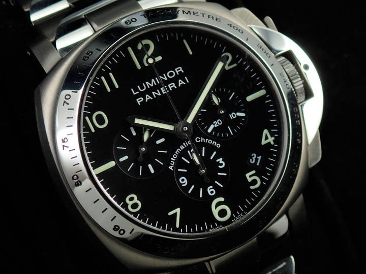 パネライ ルミノール クロノグラフ Ref.PAM00072 ブラック文字盤 中古 2F7RRAFA