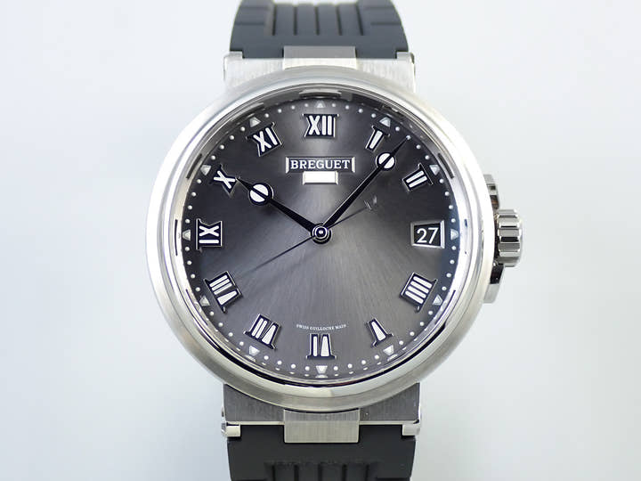 ブレゲ マリーン Ref.5517TI/G2/5ZU グレー文字盤 極美品 VHR563VJ