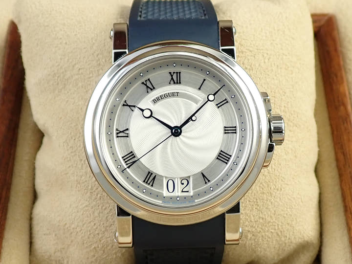 ブレゲ マリーン ラージデイト Ref.5817ST シルバー文字盤 中古 H66WR74F