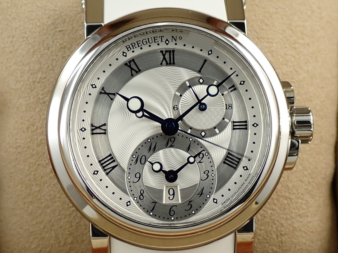 ブレゲ マリーン GMT 5857ST/12/5ZU シルバー 中古 9W288893