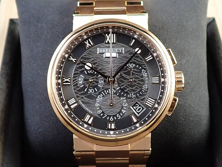 ブレゲ マリーン クロノグラフ Ref.5527BR/G3/RW0 グレー文字盤 美品 1L8YXR33