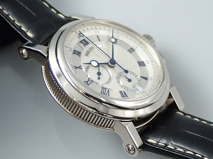 Breguet Marine II Chronograph Ref. 5827BB/12/5ZU Silver Dial Used 2SR362A6