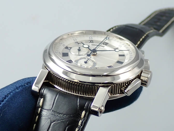 Breguet Marine II Chronograph Ref. 5827BB/12/5ZU Silver Dial Used 2SR362A6