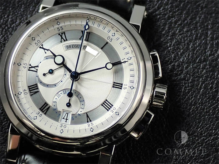 Breguet Marine II Chronograph Ref. 5827BB/12/5ZU Silver Dial Used 2SR362A6