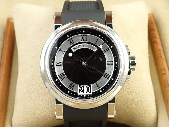 ブレゲ マリーン ラージデイト Ref.5817ST/92/5V8 ブラック文字盤 美品 HCH25L76
