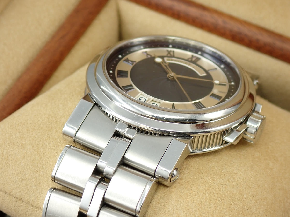 ブレゲ マリーンII ラージデイト Ref.5817ST/Y2/SV0 ブルー文字盤 中古 8L45AR5R