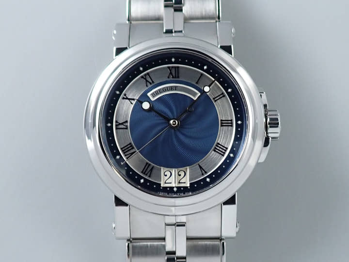 Breguet Marine II Large Date Ref.5817ST/Y2/SV0 Blue Dial Used S7S2509V