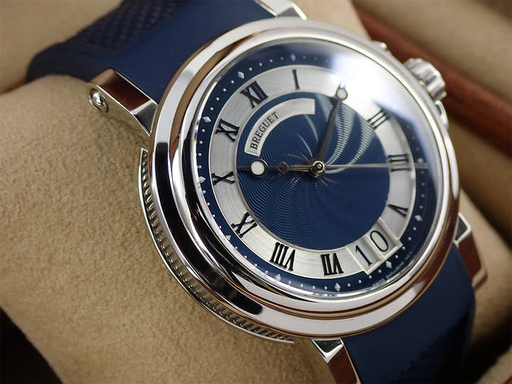Breguet Marine II Large Date Ref. 5817ST/Y2/5V8 Blue Dial Pre-owned 1WPASMZM
