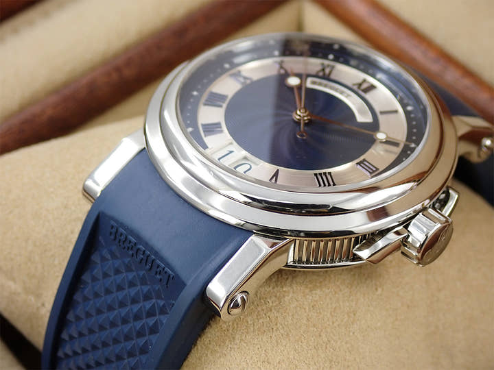 Breguet Marine II Large Date Ref. 5817ST/Y2/5V8 Blue Dial Pre-owned 1WPASMZM