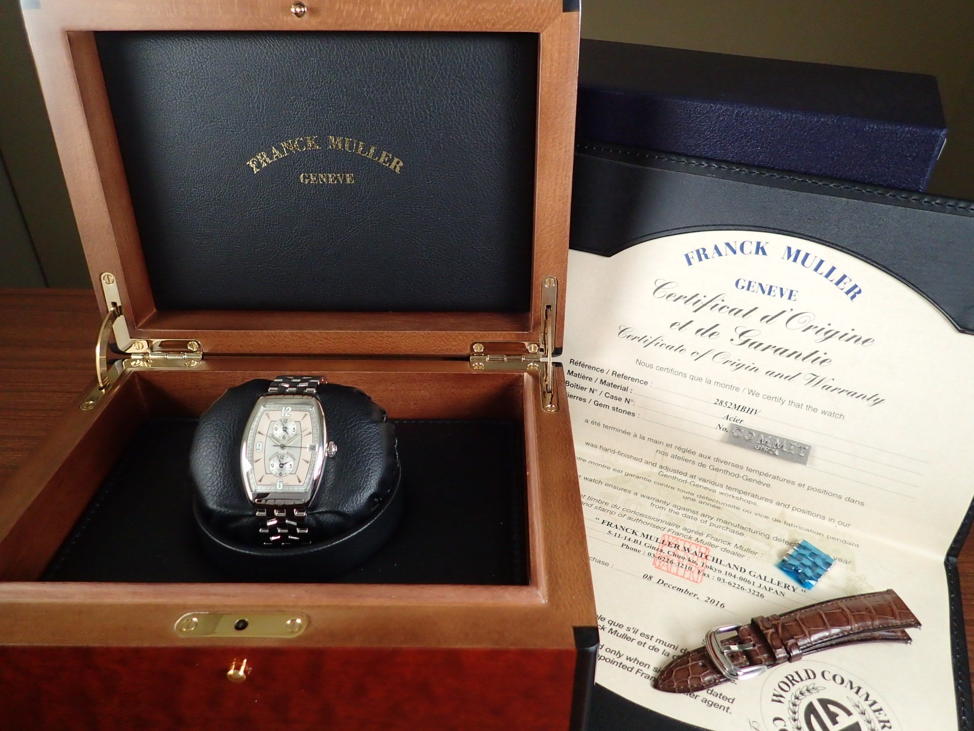 Franck Muller Tonneau Curvex Master Bunker Havana Ref.2852MBHV