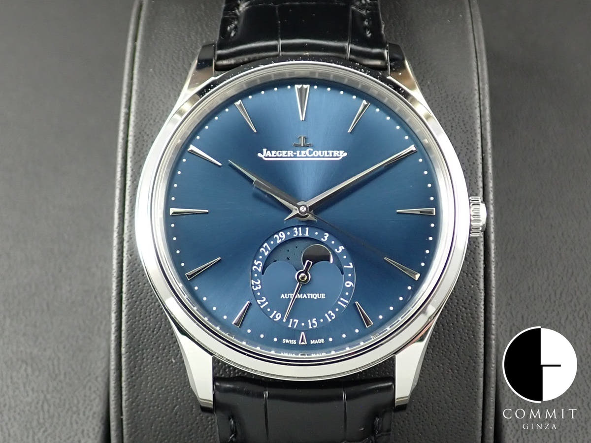 Jaeger-LeCoultre Master Ultra Slim Moon Ref.Q1368480 Blue Dial Very Good Condition JUA33141