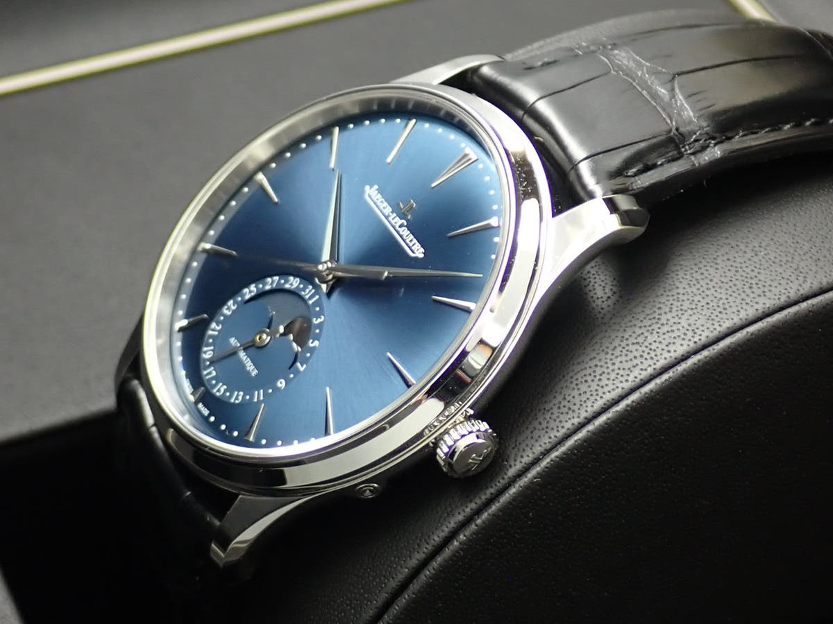 Jaeger-LeCoultre Master Ultra Slim Moon Ref.Q1368480 Blue Dial Very Good Condition JUA33141