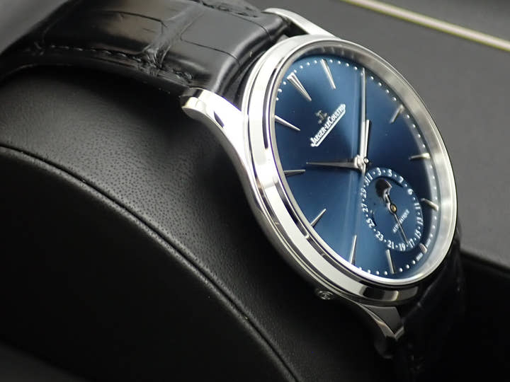 ジャガールクルト マスター ウルトラスリム ムーン Ref.Q1368480 ブルー文字盤 極美品 JUA33141