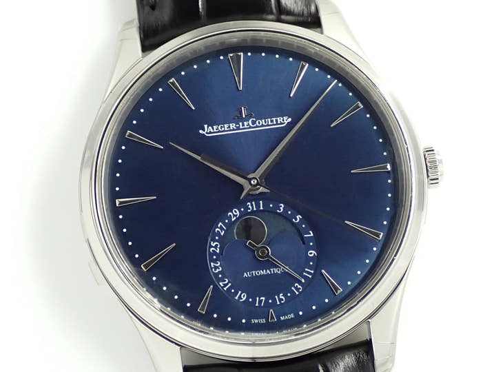 ジャガールクルト マスター ウルトラスリム ムーン Ref.Q1368480 ブルー文字盤 未使用 3JFH4182