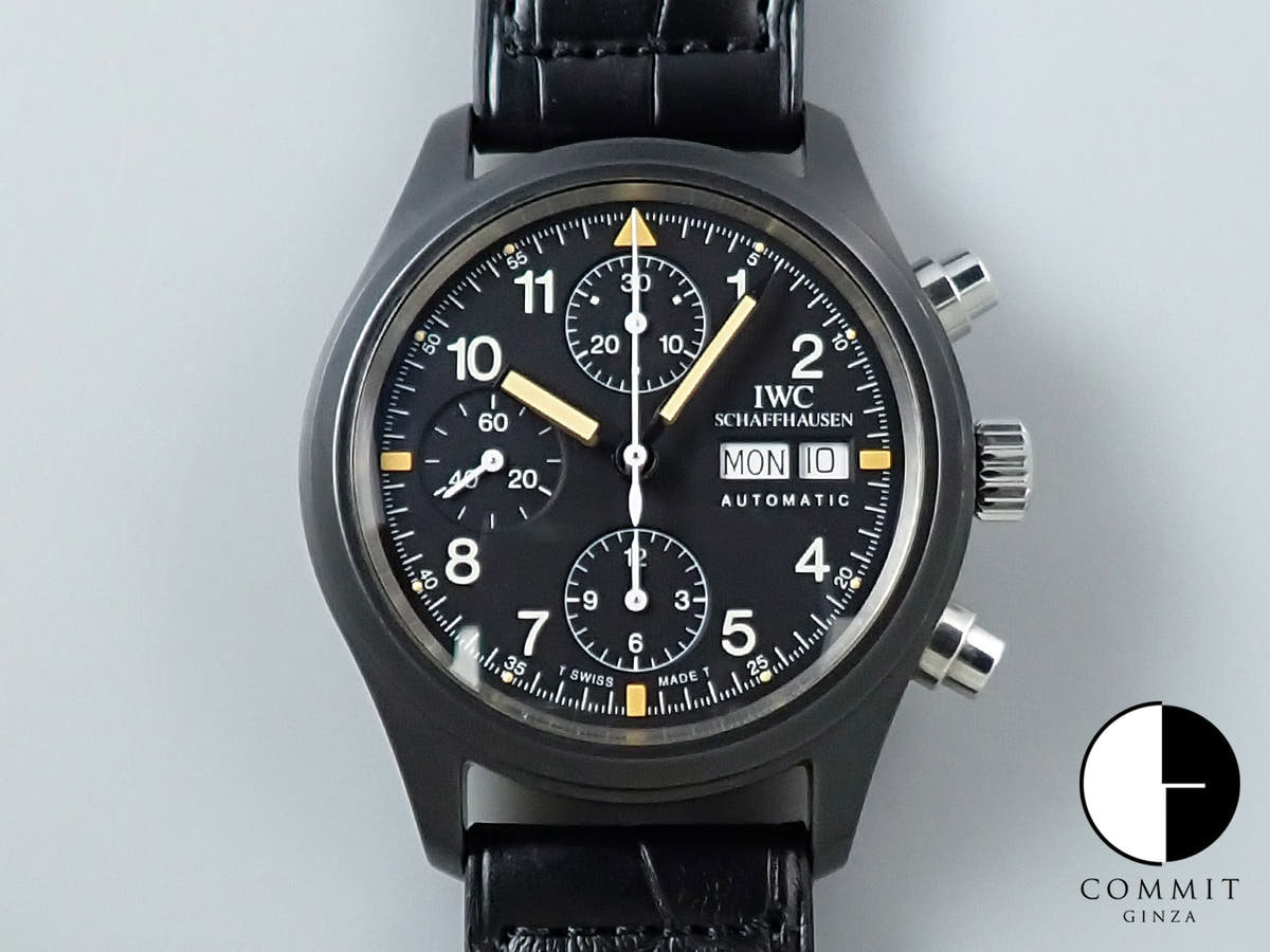 IWC メカニカルフリーガークロノグラフ Ref.IW3705-03 ブラック文字盤 中古 T456RRSK