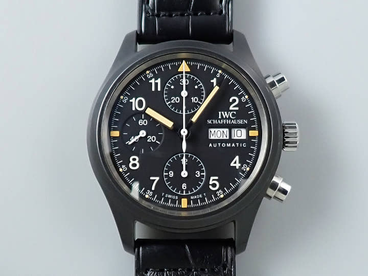 IWC メカニカルフリーガークロノグラフ Ref.IW3705-03 ブラック文字盤 中古 T456RRSK