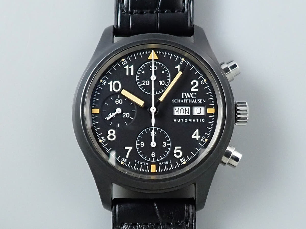 IWC メカニカルフリーガークロノグラフ Ref.IW3705-03 ブラック文字盤 中古 T456RRSK