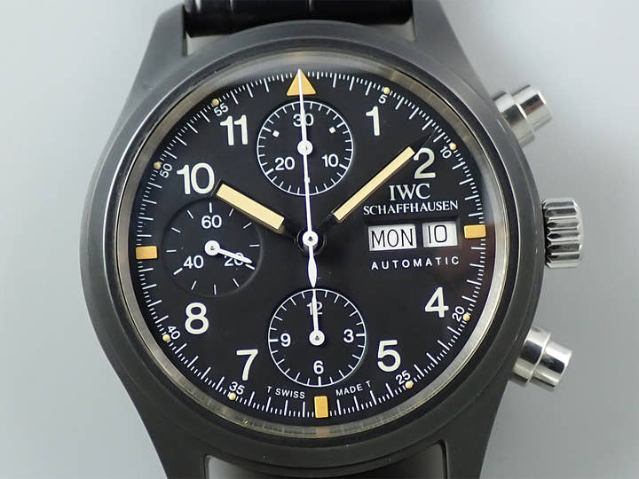 IWC メカニカルフリーガークロノグラフ Ref.IW3705-03 ブラック文字盤 中古 T456RRSK