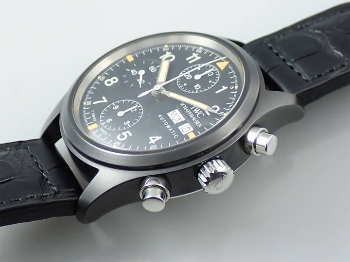 IWC メカニカルフリーガークロノグラフ Ref.IW3705-03 ブラック文字盤 中古 T456RRSK