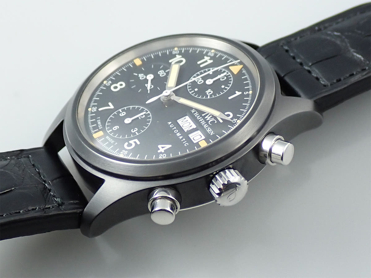 IWC メカニカルフリーガークロノグラフ Ref.IW3705-03 ブラック文字盤 中古 T456RRSK