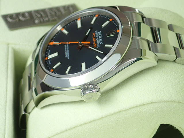 ロレックス ミルガウス Ref.116400 ブラック文字盤 中古 milgauss-10