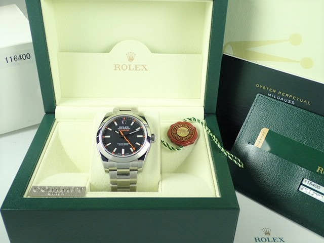 ロレックス ミルガウス Ref.116400 ブラック文字盤 未使用 milgauss-14