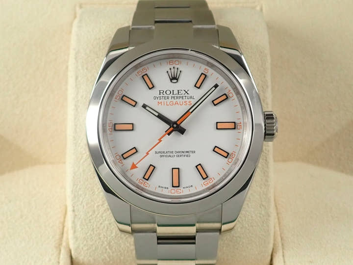 ロレックス ミルガウス Ref.116400 ステンレススチール ホワイト文字盤
