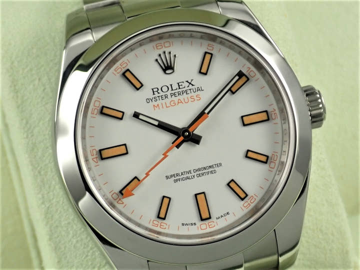 ロレックス ミルガウス Ref.116400 ステンレススチール ホワイト文字盤