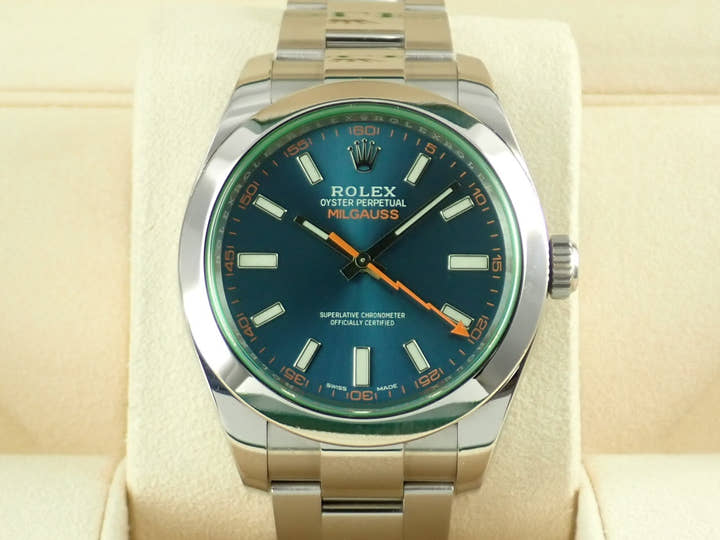 ロレックス ミルガウス Ref.116400GV ステンレススチール Zブルー文字盤