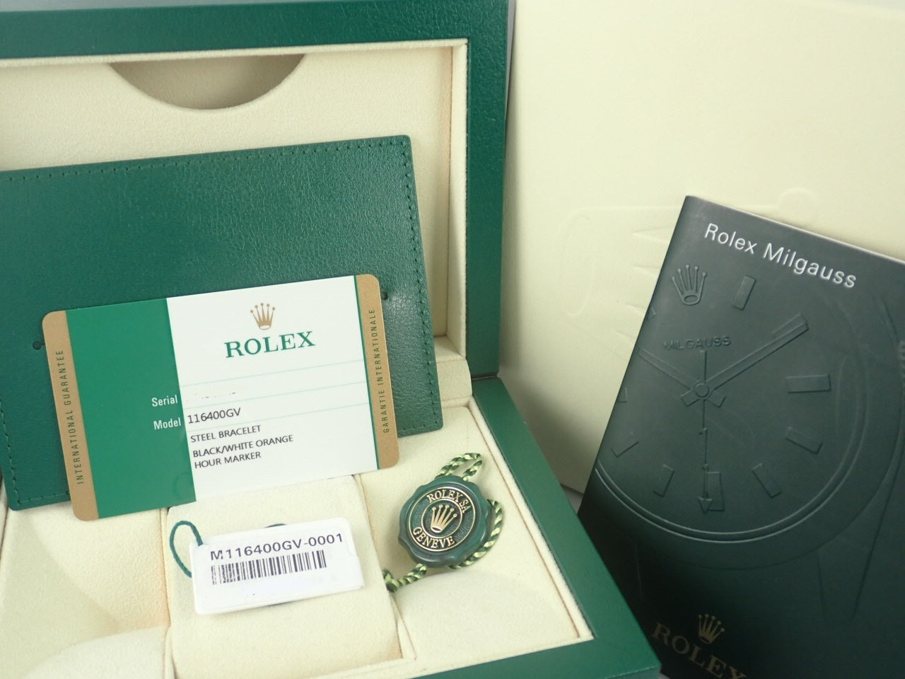 rolex milgauss green glass