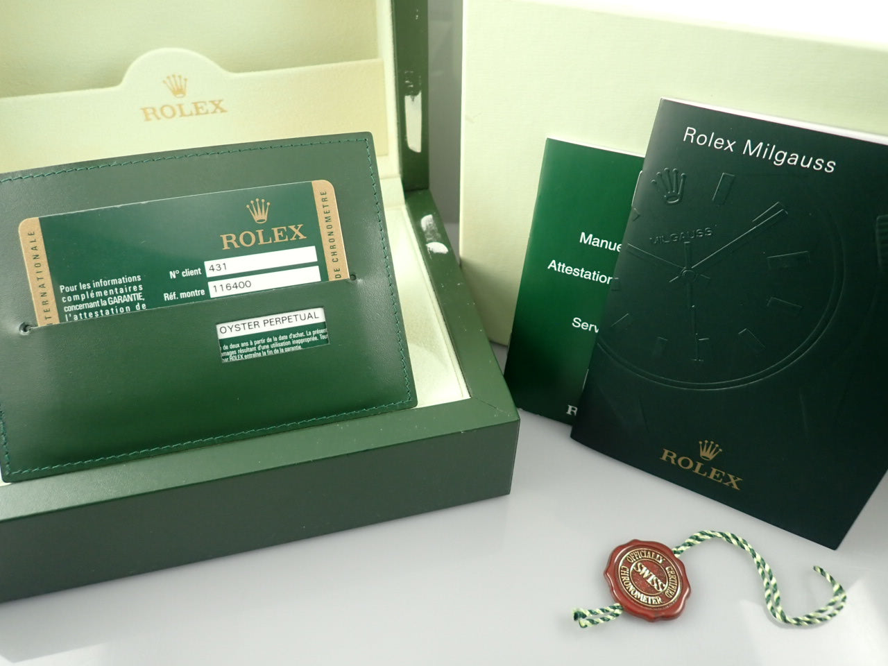 Rolex Milgauss M serial number &lt;Warranty, box, etc.&gt;