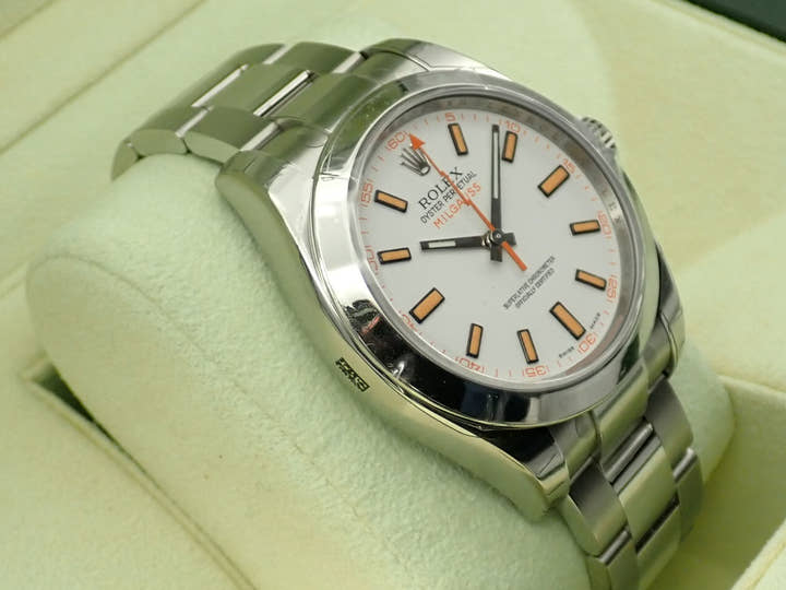 ロレックス ミルガウス Ref.116400 ステンレススチール ホワイト文字盤
