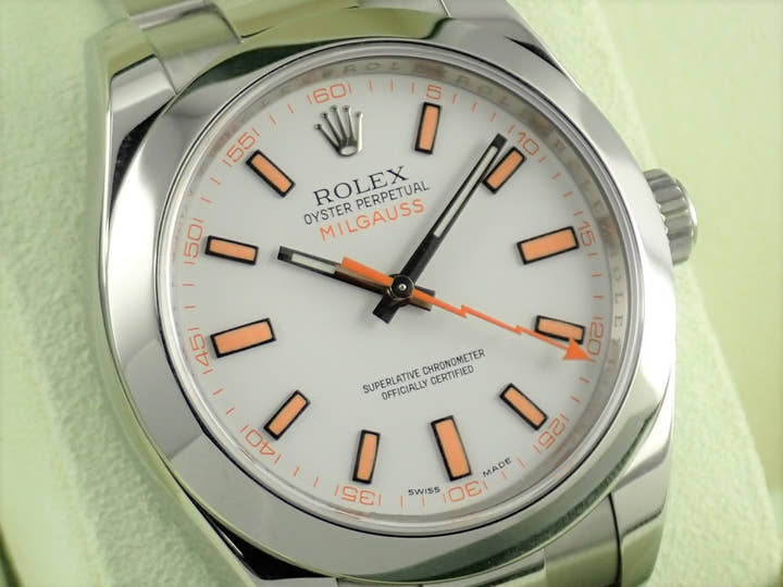 ロレックス ミルガウス Ref.116400 ステンレススチール ホワイト文字盤